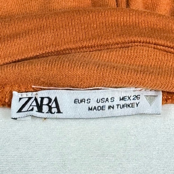 Zara Bubble Hem Balloon Halter Maxi Dress Backless Orange Boho Resort Small - Picture 5 of 9